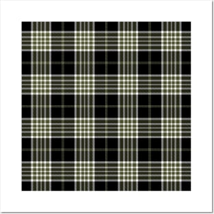 Olive Green and BlackTartan Plaid Pattern Posters and Art